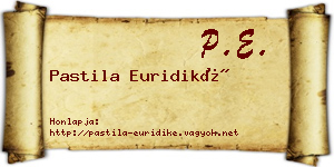 Pastila Euridiké névjegykártya